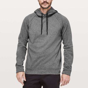 LULULEMON Mens City Sweat Pullover Hoodie Thermo Heather Gray size Small Gym